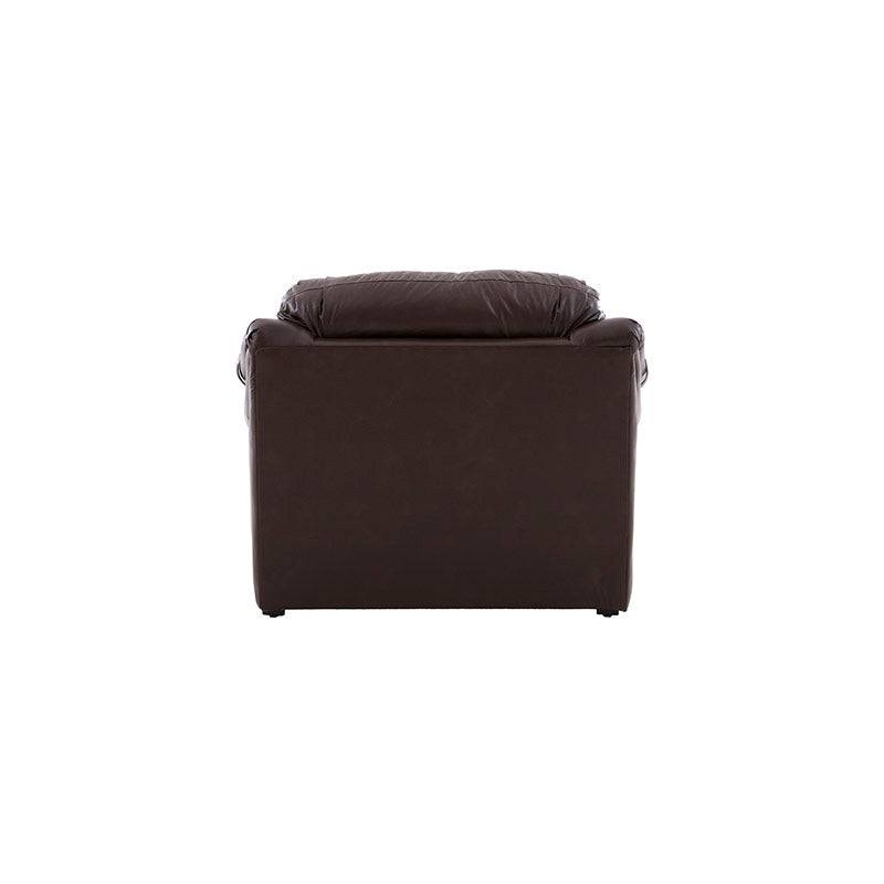Juego de sala Marsella de cuero en tonos café latte, incluye sofá, love seat y sillón con detalles elegantes y cómodos.