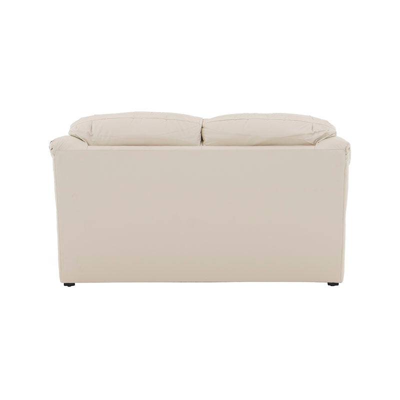 Conjunto de sala Marsella de cuero en color café latte, incluye sofá, loveseat y sillón, con diseño moderno y cómodo.
