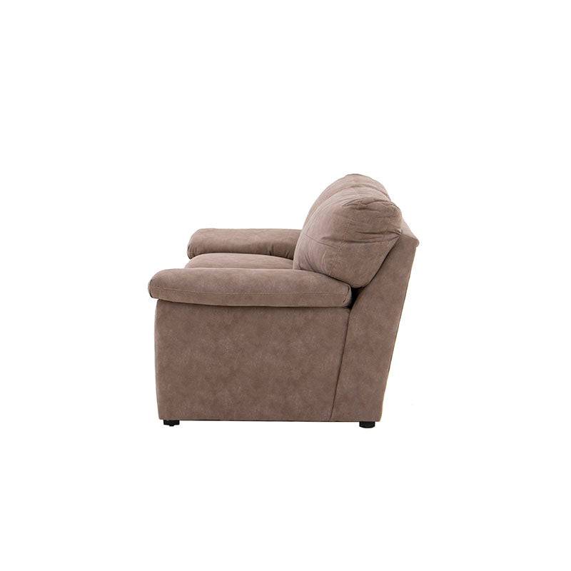 Sala Calvin de Deurope, conjunto de sofás con cojines en tonos neutros, ideal para sala moderna y cómoda.