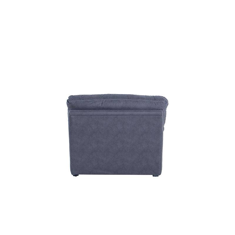 Sala Calvin de Deurope, conjunto de muebles de sala en forma de L con cojines cómodos y tapizado en tela gris.