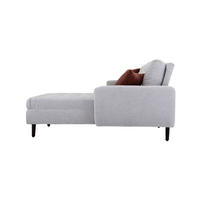 Juego de sala Eugenia con chaise de Deurope, sofá de dos piezas con diseño moderno y cómodo en tonos neutros.
