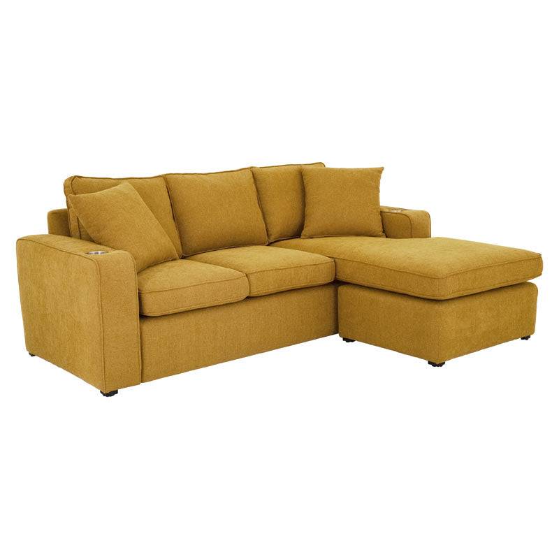 Sala Selena Amarillo de Deurope.com.mx, conjunto de muebles de sala con cojines amarillos y estructura moderna en la imagen.