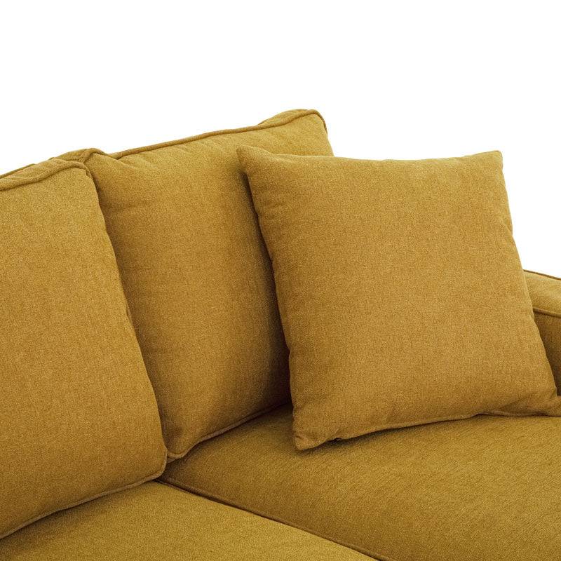 Sala Selena Amarillo de Deurope.com.mx, sofá de color amarillo con diseño moderno en imagen.
