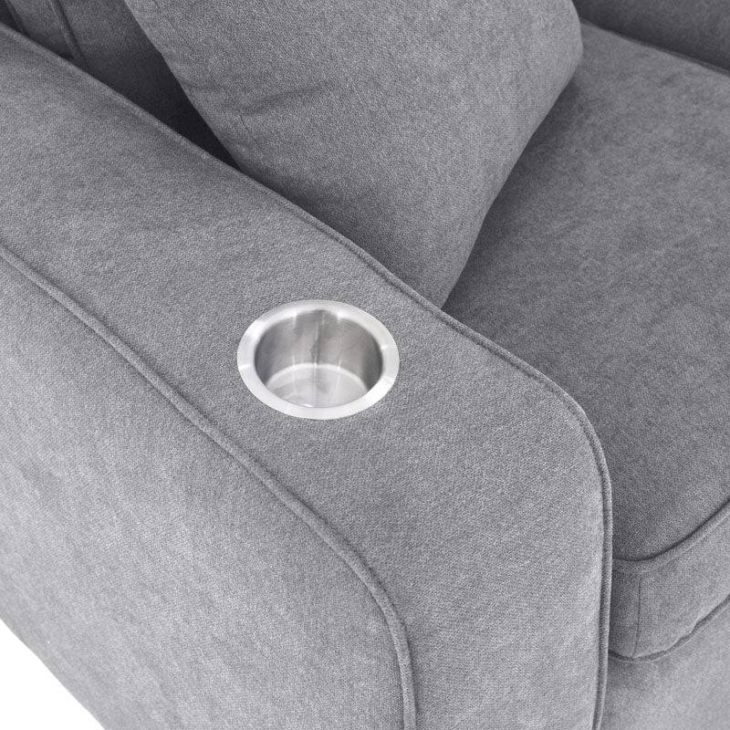 Sala Selena gris claro de Deurope.com.mx con cojines y estructura moderna, ideal para sala de estar elegante.