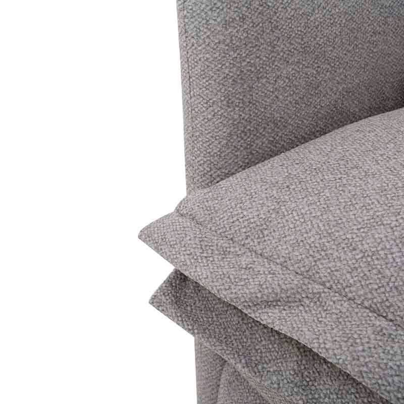 Sala de tapiz gris claro Alejandría con chaise derecha, moderna y cómoda, de tiempo de deurope.com.mx.