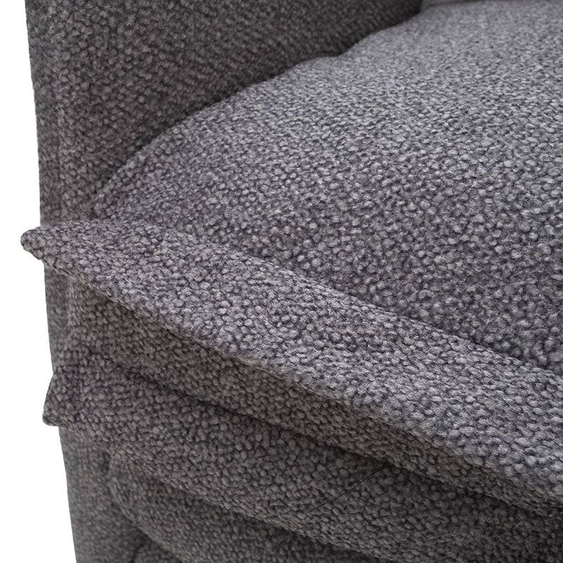 Sala Alejandría chaise derecha en tela gris claro de Deurope, con diseño moderno y amplio, frente a fondo de 160 cm.