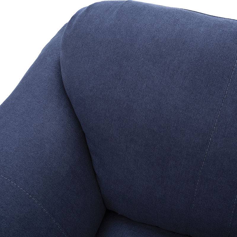 Sala Amara de color gris claro, sala de tapiz en tela, con dimensiones de 276 cm de ancho, 92 cm de alto y 95 cm de fondo.