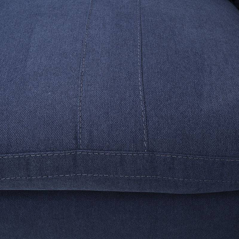 Sala Amara de tapiz gris claro de 276 cm de altura y 95 cm de fondo, con estilo moderno y cómodo.