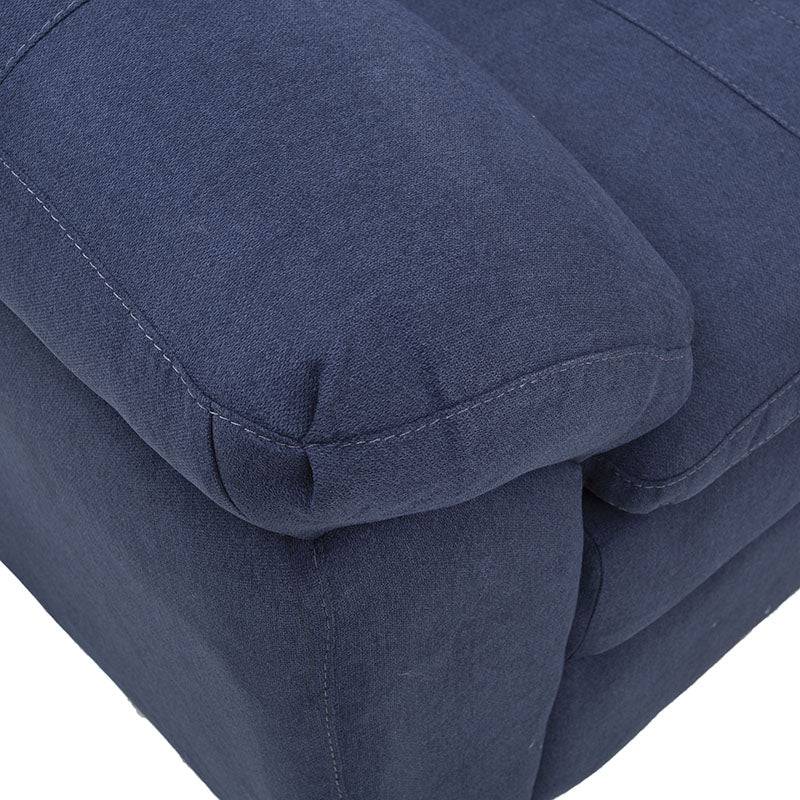Sala Amara de color gris claro con tapiz de tela, tamaño 276 cm de ancho, 92 cm de alto y 95 cm de fondo, deurope.com.mx