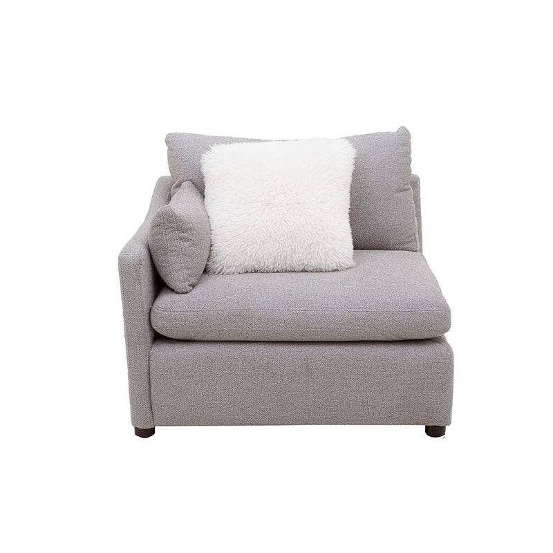 Juego de sala Francesca de 6 piezas en tapiz gris oscuro, sofá y sillones con dimensiones de 102x88x93 cm, estilo moderno y elegante.