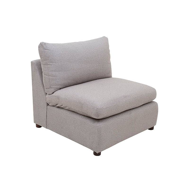 Juego de sala Francesca de 6 piezas en gris oscuro con textura afelpada, incluye sillón central, deoupe.com.mx
