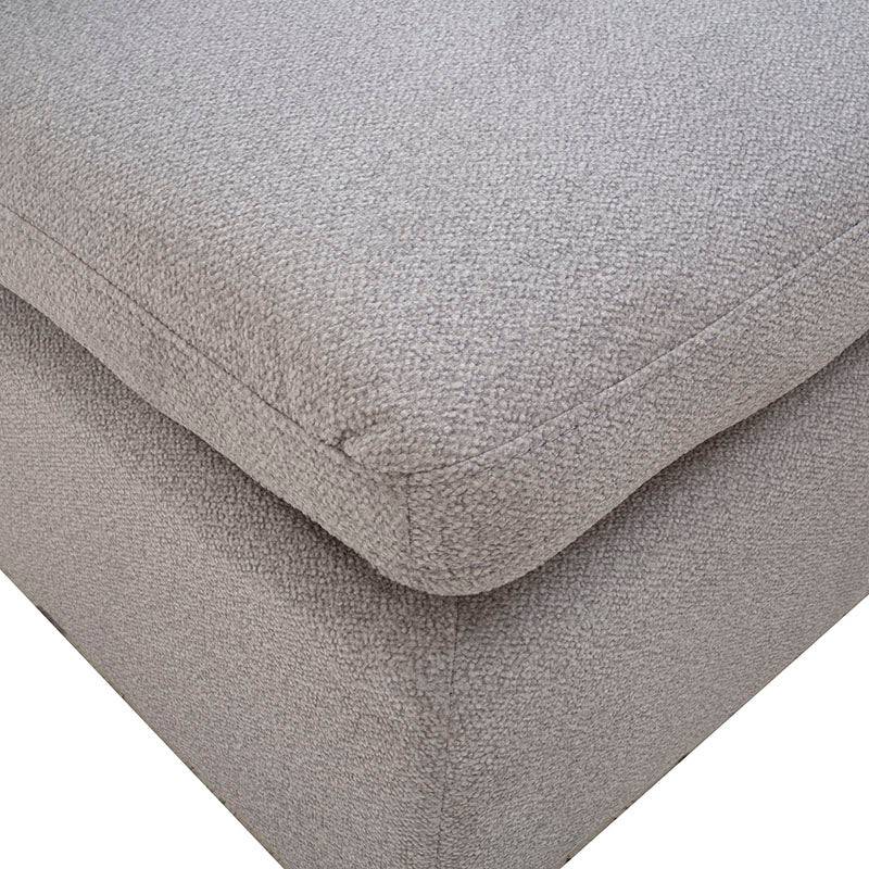 Juego de sala Francesca de 6 piezas en gris oscuro con textura afelpada, incluye sillón central y muebles de tejidos planos.