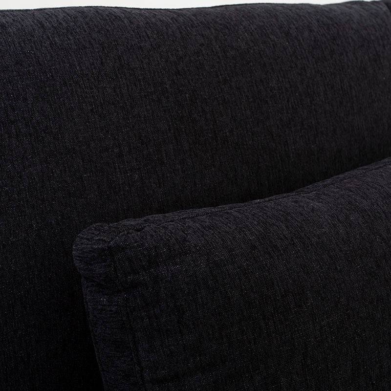 Sala Jess con chaise en tela marfil, sofá de esquina con diseño moderno y cómodo, dimensiones de 280x93x238 cm en imagen.
