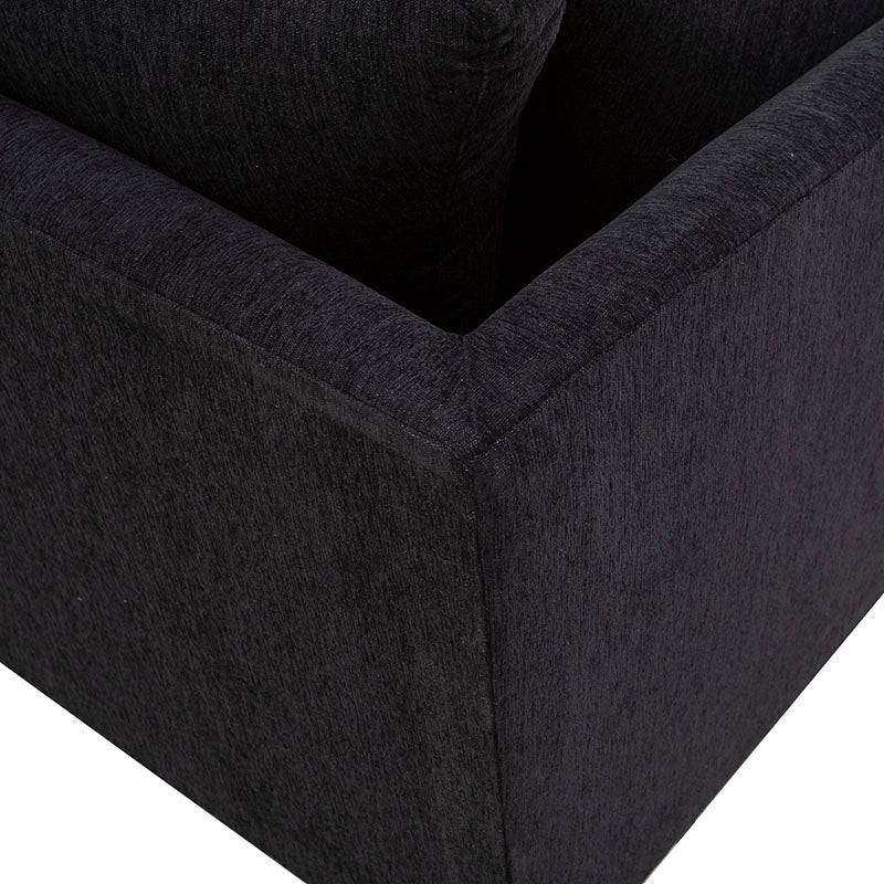 Sala Jess con chaise de tapiz marfil, sofá de tela con chaise longue, dimensiones 280x93x238 cm, deurope.com.mx