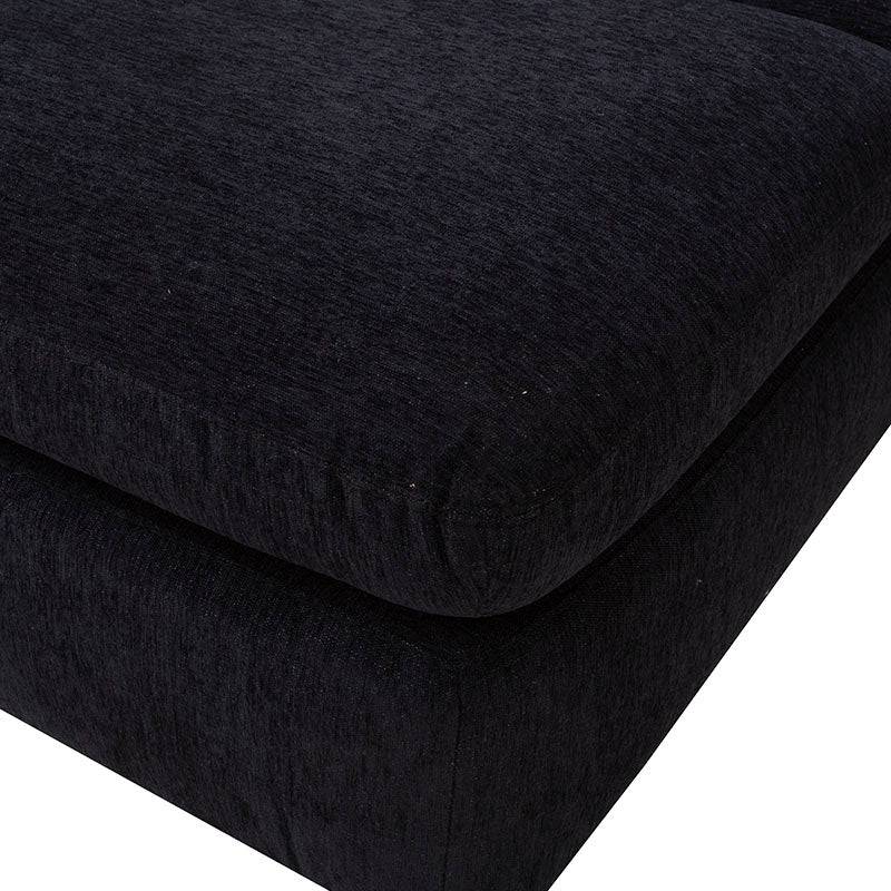Sala Jess con chaise de tapiz marfil, sofá de tela con chaise longue, dimensiones 280x93x238 cm, deurope.com.mx