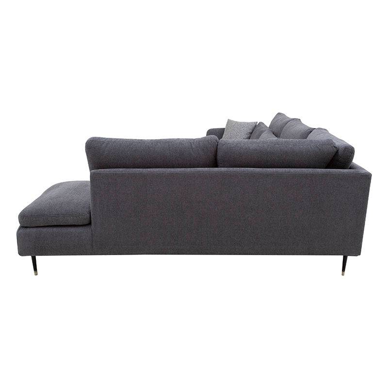 Sala Jess con chaise de tapiz marfil, sofá de tela con chaise longue en estilo moderno y cómodo.
