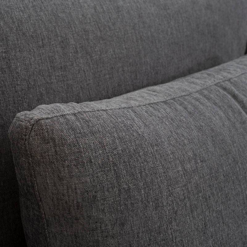 Sala Jess con chaise de tapiz marfil, sofá de tela con chaise longue, dimensiones 280x93x238 cm, deurope.com.mx