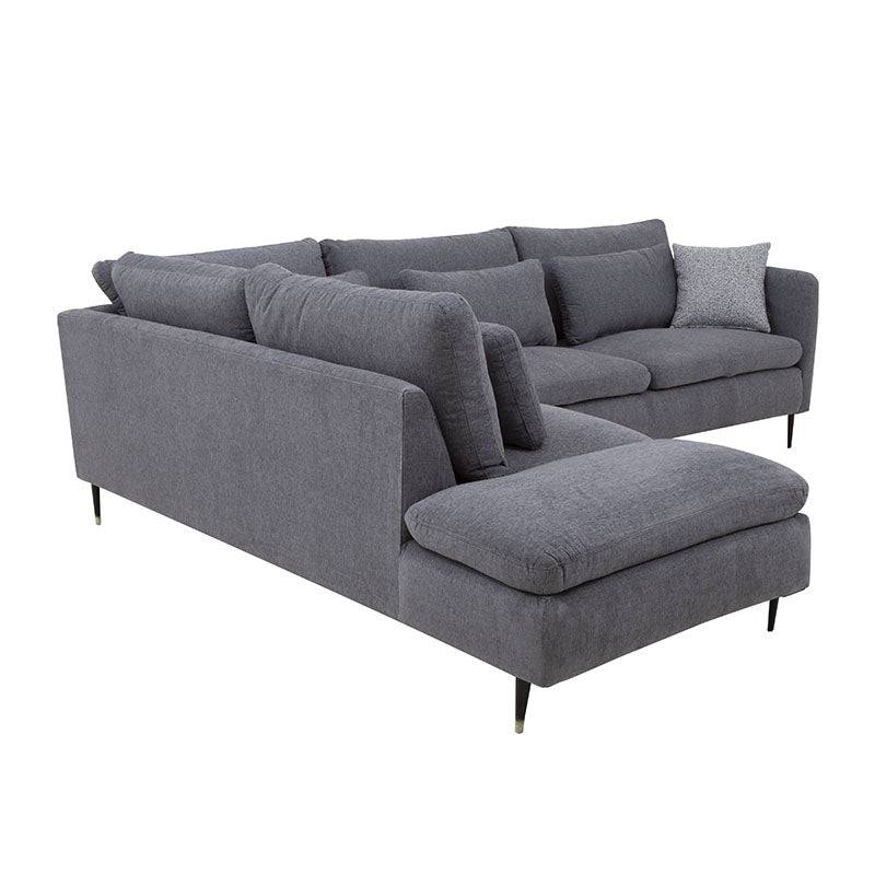 Sala Jess con chaise de tapiz marfil, sofá con chaise longue, estructura resistente, ideal para sala moderna de tamaño grande