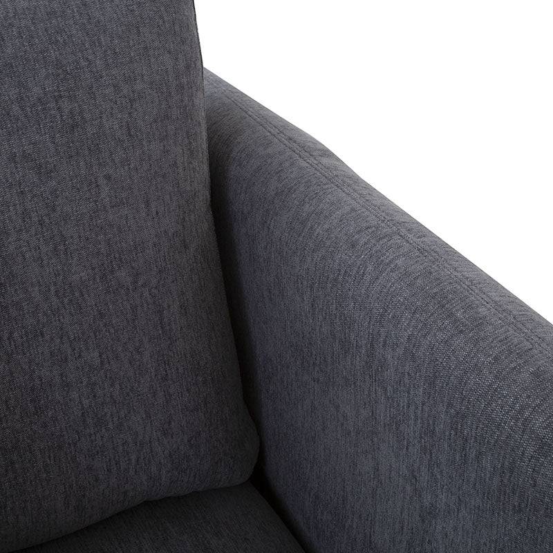 Sala Jess con chaise de tapiz en tela marfil, sofá amplio con chaise longue, dimensiones 280x93x238 cm, deurope.com.mx