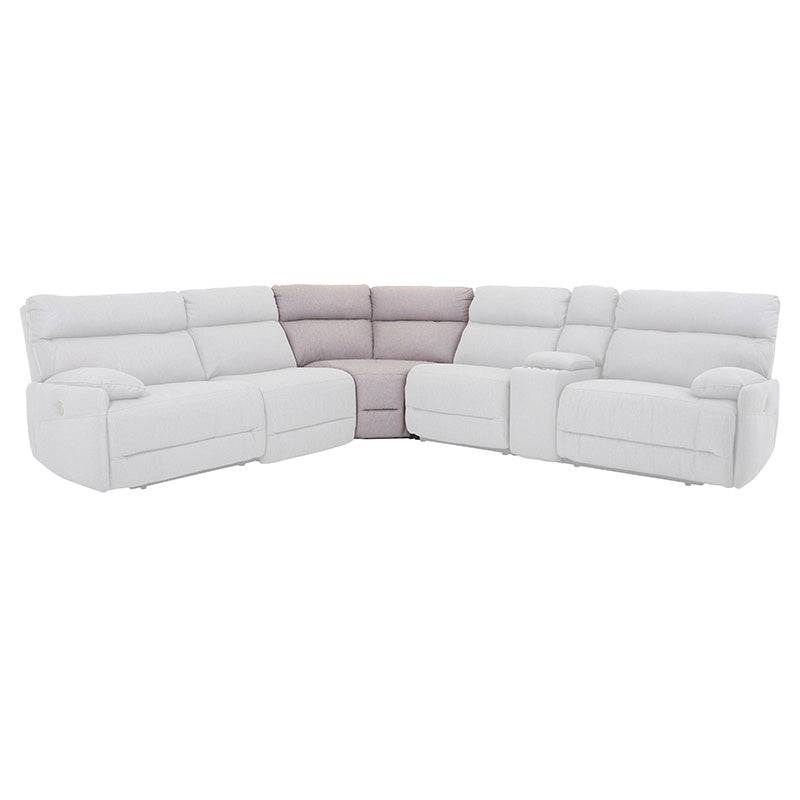 Módulo de sala esquinero Sala Pauda II de color gris, tapizado en tela, con dimensiones de 105x100x90 cm, deurope.com.mx