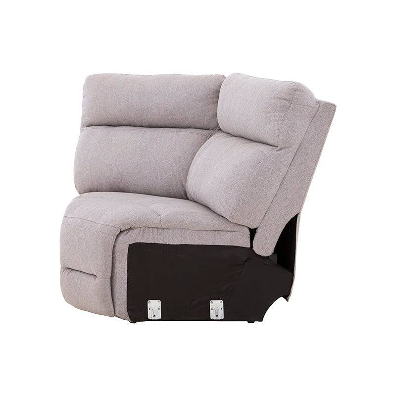 Módulo de sala esquinero Sala Pauda II de color gris en tapiz de tela, con dimensiones de 105x100x90 cm, deurope.com.mx