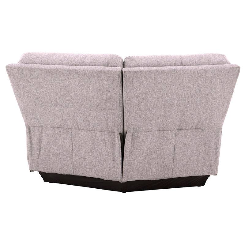 Módulo de sala esquinero Sala Pauda II en gris de tapiz de tela, con dimensiones de 105 cm de alto y 90 cm de fondo.
