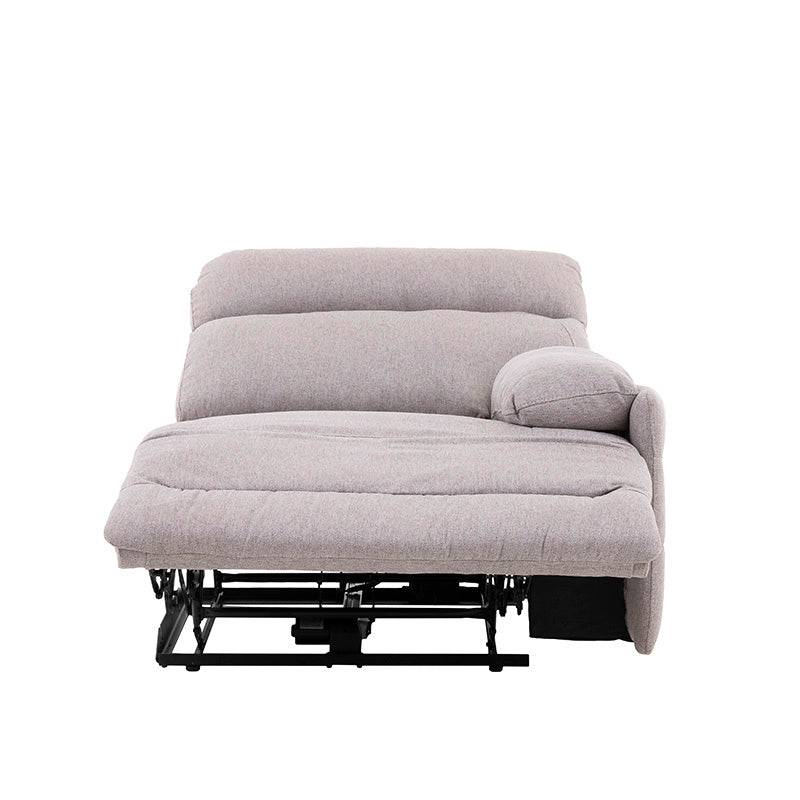 Módulo lateral derecho de la sala Pauda II en tela gris, de la marca deurope.com.mx, con asiento y respaldo tapizados.