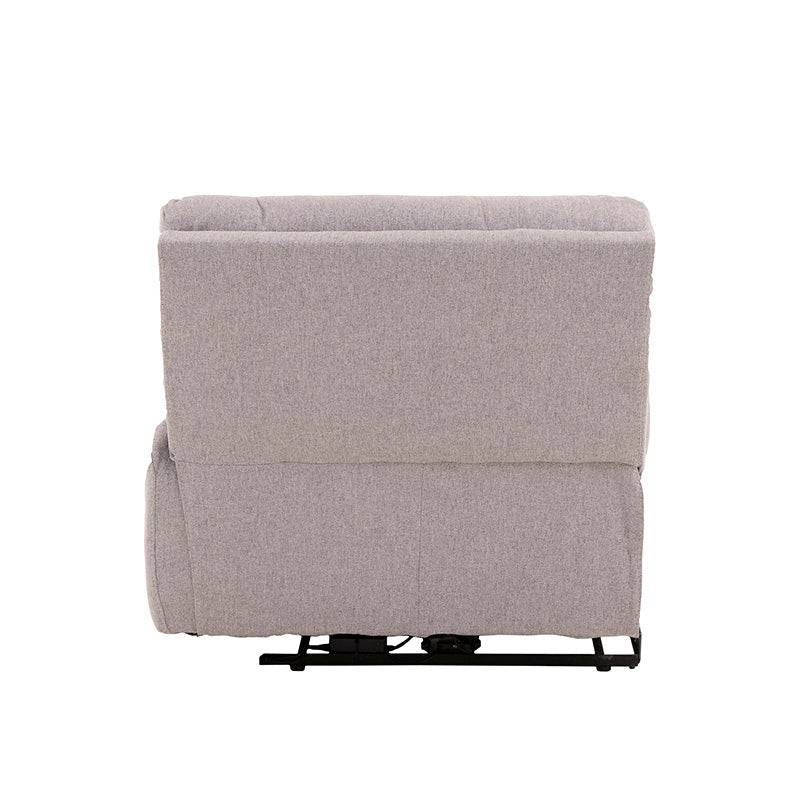 Módulo lateral derecho de la sala Pauda II de tapiz gris, con estructura moderna y tapizado en tela.