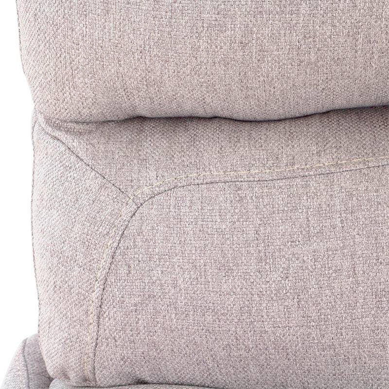 Módulo lateral izquierdo de sala Pauda II de cuero gris deurope.com.mx, tapizado en tela, con 105 cm de alto y 90 cm de fondo.