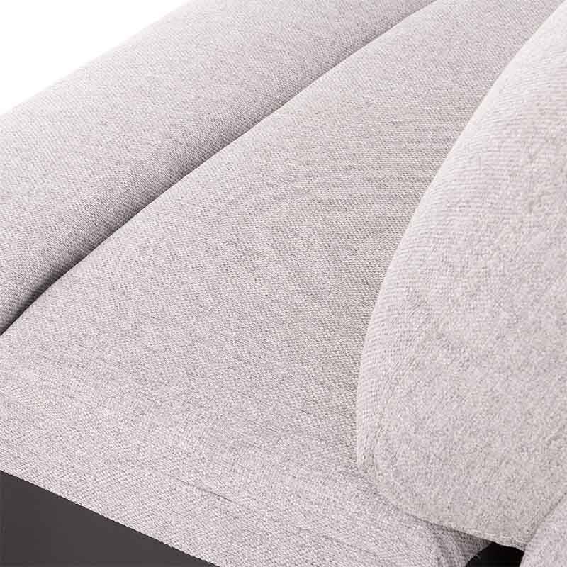 Módulo de sala Pauda II de Deurope en gris, sillón central en tapiz de tela con dimensiones de 80x100x90 cm.