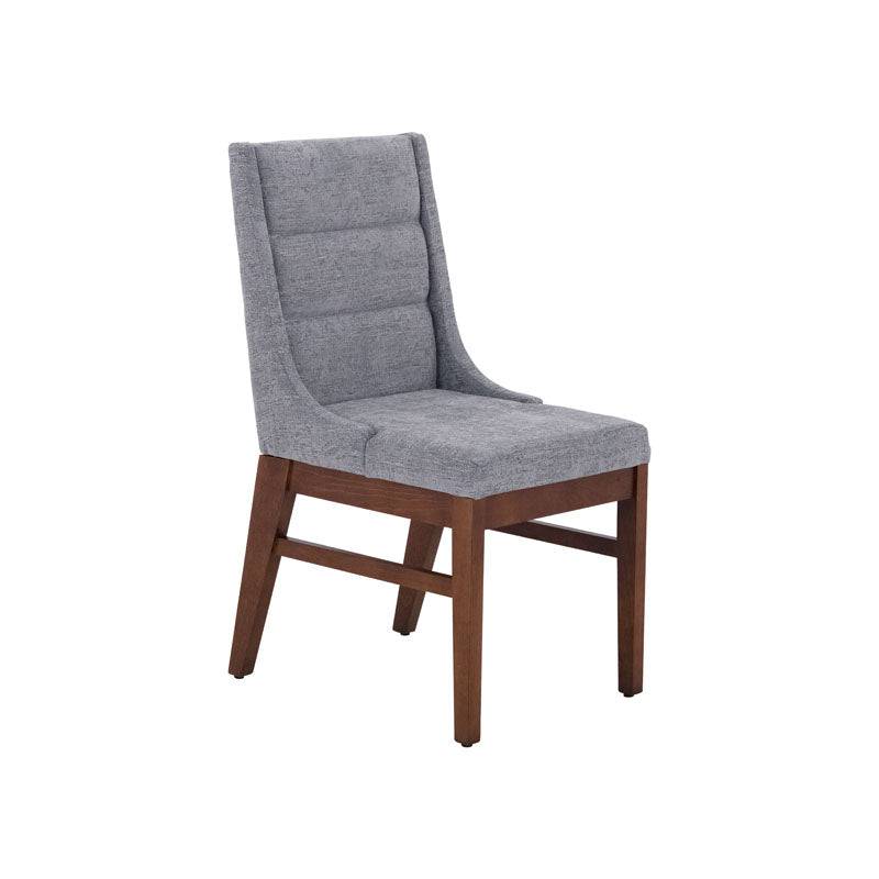 Silla Bourbon del juego de comedor de 7 piezas de deurope.com.mx, con asiento y respaldo de madera en estilo clásico.