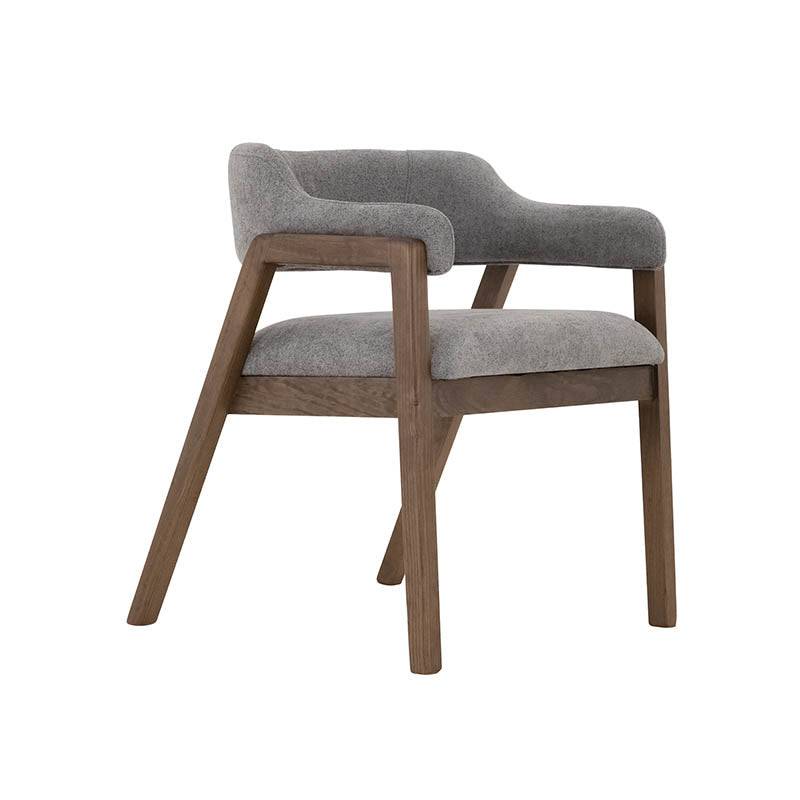 Juego de comedor con buffet Balam de 6 piezas, incluye sillas gris oscuro y mesa moderna para comedor.