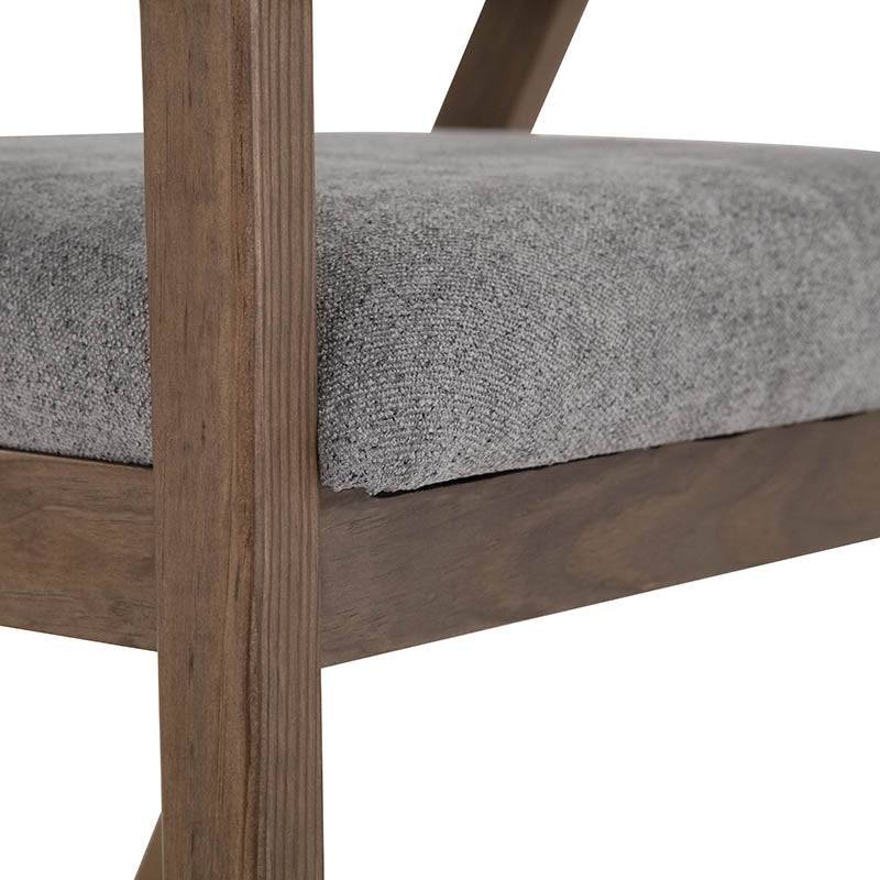 Juego de comedor con buffet Balam de 6 piezas, sillas de color gris oscuro, diseño moderno y elegante para comedor.