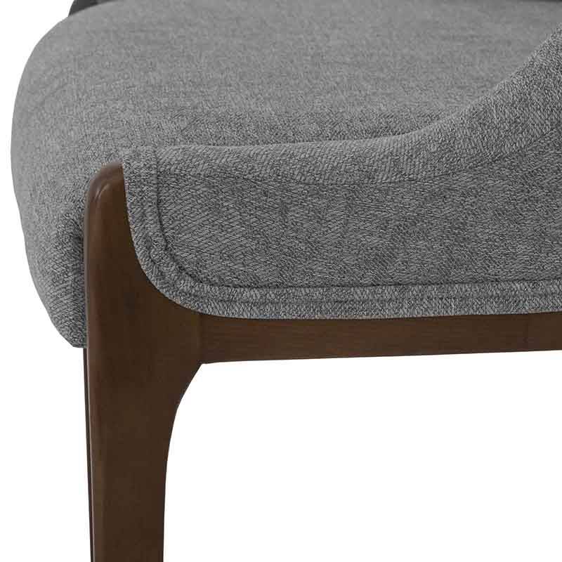 Juego de comedor Quetzal de 7 piezas con sillas grises y mesa en estilo moderno, ideal para espacios elegantes.