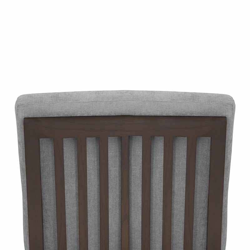 Silla gris Murcia en juego de comedor Quetzal de 7 piezas, mobiliario moderno para comedor elegante y cómodo
