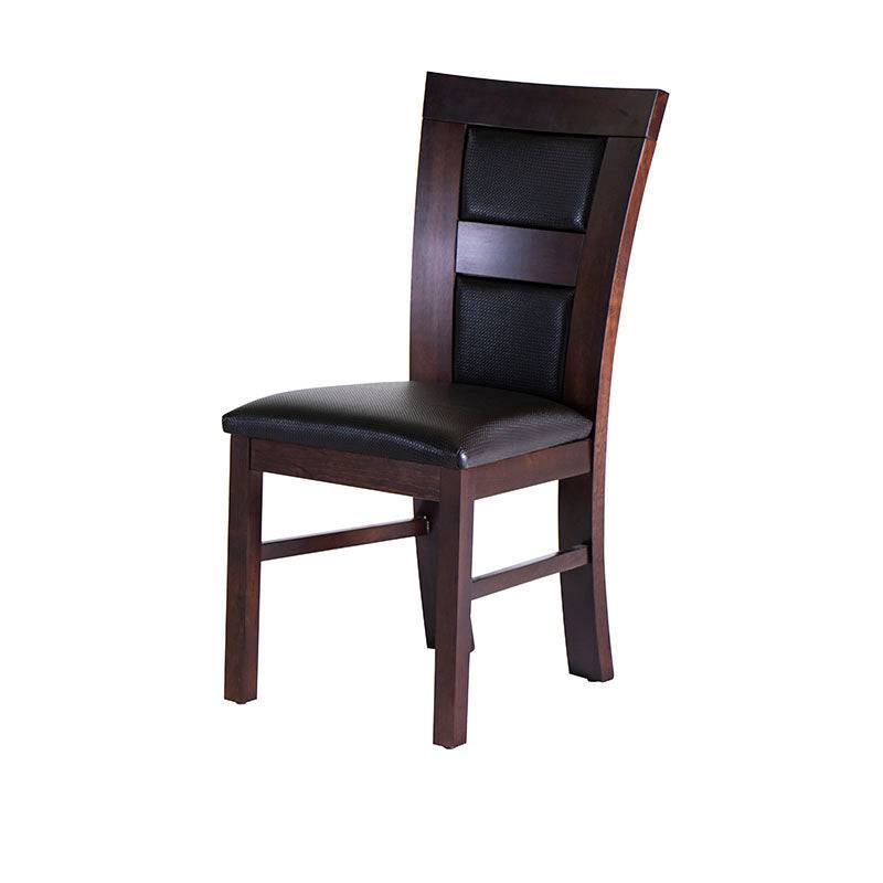 Conjunto de comedor Aragón de 8 piezas, incluye sillas de madera nogal con asientos de mimbre y mesa de madera oscura.
