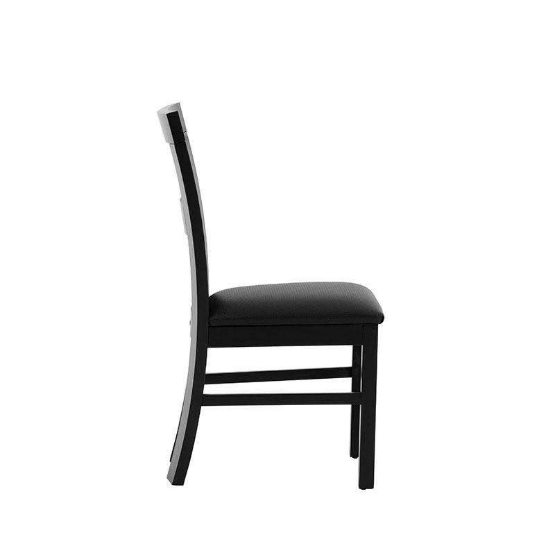 Juego de comedor Aragón de 8 piezas con sillas de madera nogal y estructura de diseño elegante.