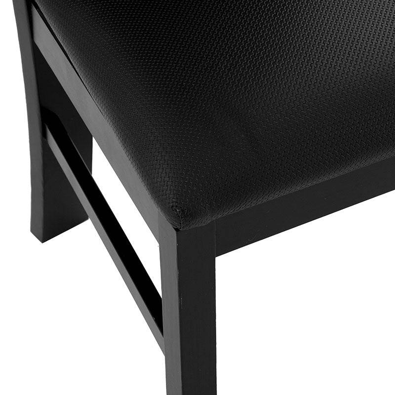 Juego de comedor Aragón de ocho piezas con sillas de madera nogal y asiento de mimbre, frente de 50 cm, alto de 90 cm.