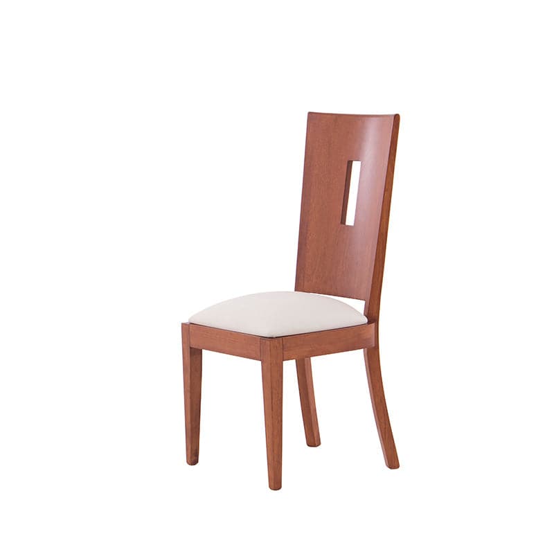 Juego de comedor Quetzal de 9 piezas con sillas tapizadas en tela, estructura de chapa de caoba, en tono tabaco.