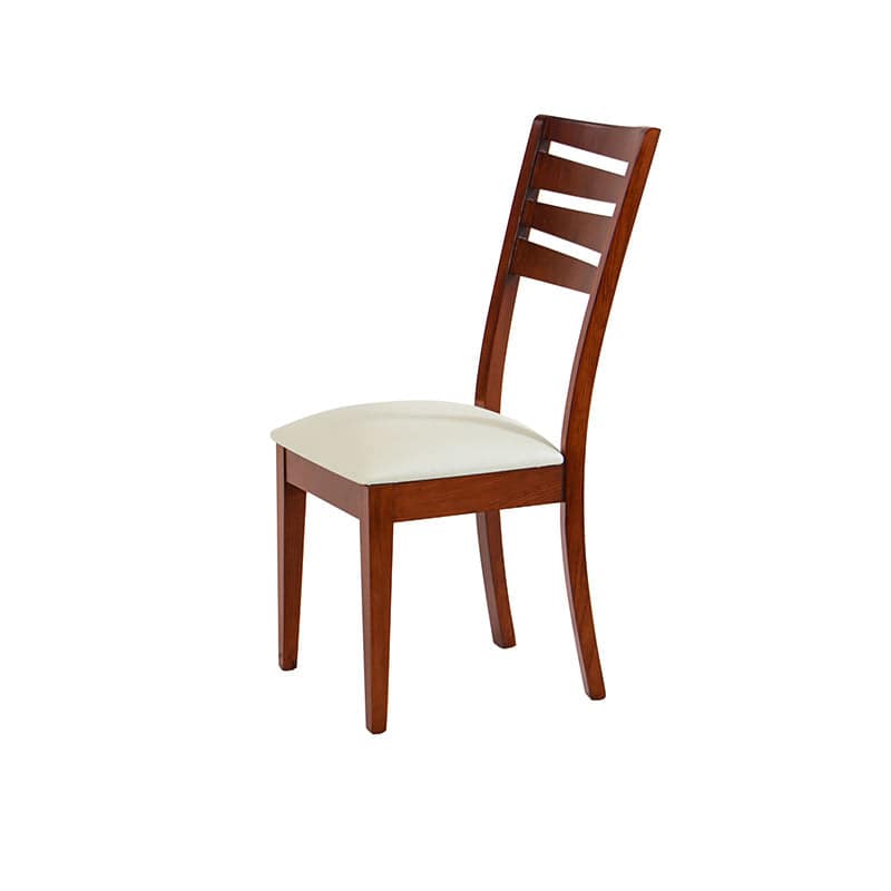 Juego de comedor Quetzal de 9 piezas con sillas de madera de pino enchapada en caoba y tapizado en leather touch.