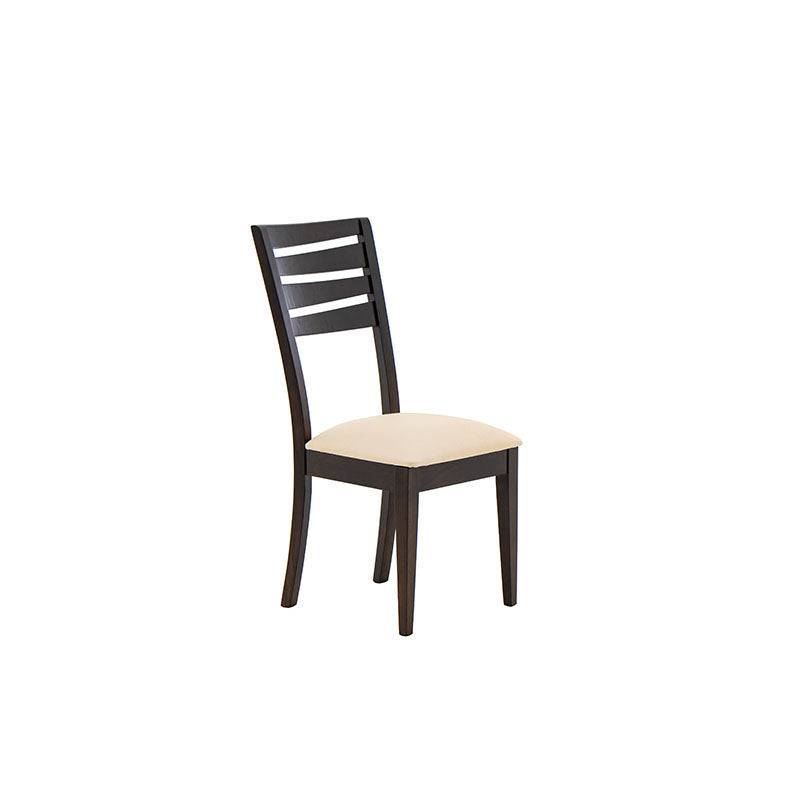Juego de comedor Quetzal de 9 piezas con sillas de madera de pino enchapada en caoba y tapizado de Leather Touch.