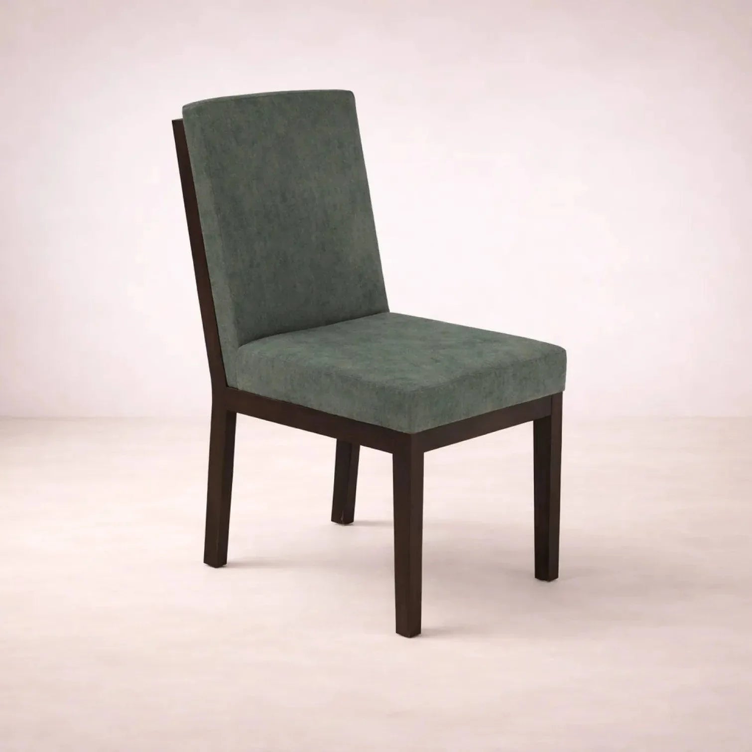 Juego de comedor Quetzal de 7 piezas con sillas verdes y diseño moderno, ideal para comedor elegante y funcional.