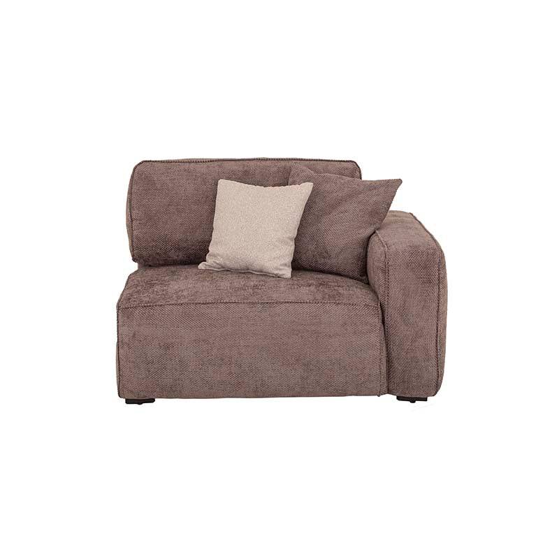 Sillón lateral derecho del juego de sala Megan de color beige, set de tres piezas de Deurope.com.mx