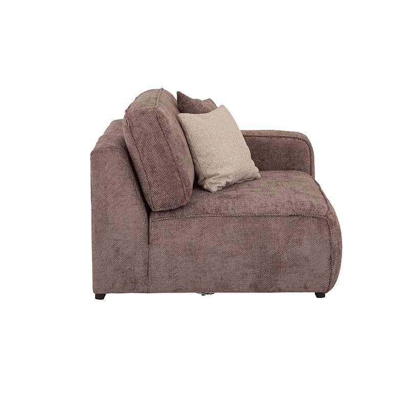 Sofá de sala Megan de 3 piezas en color beige con sillón lateral derecho, de la marca deurope.com.mx.