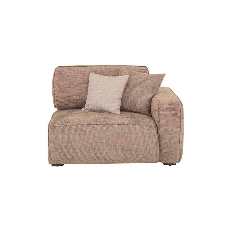 Sillón lateral derecho del juego de sala Megan deoupe.com.mx en color beige, conjunto de 3 piezas para sala moderna.