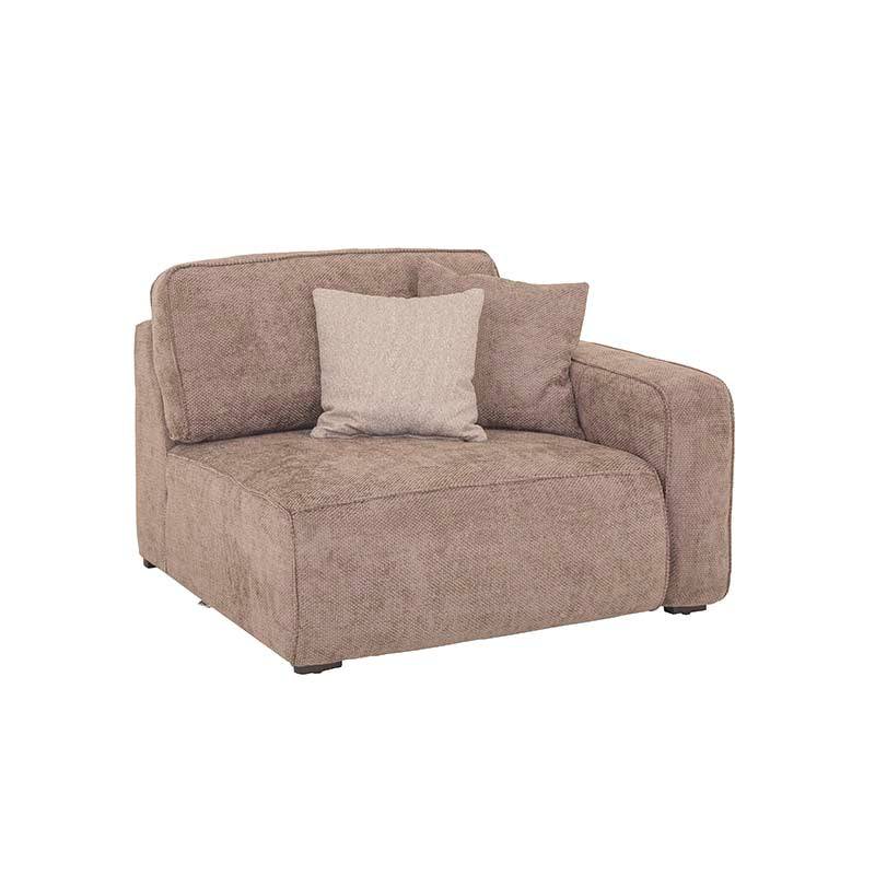 Sofá de sala beige Megan deurope.com.mx con sillón lateral derecho, juego de 3 piezas para sala moderna y cómoda