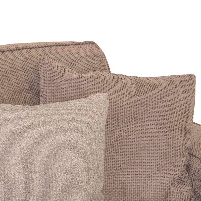 Sofá de sala Megan de 3 piezas en color beige con sillón lateral derecho, marca deurope.com.mx, imagen de mueble de sala