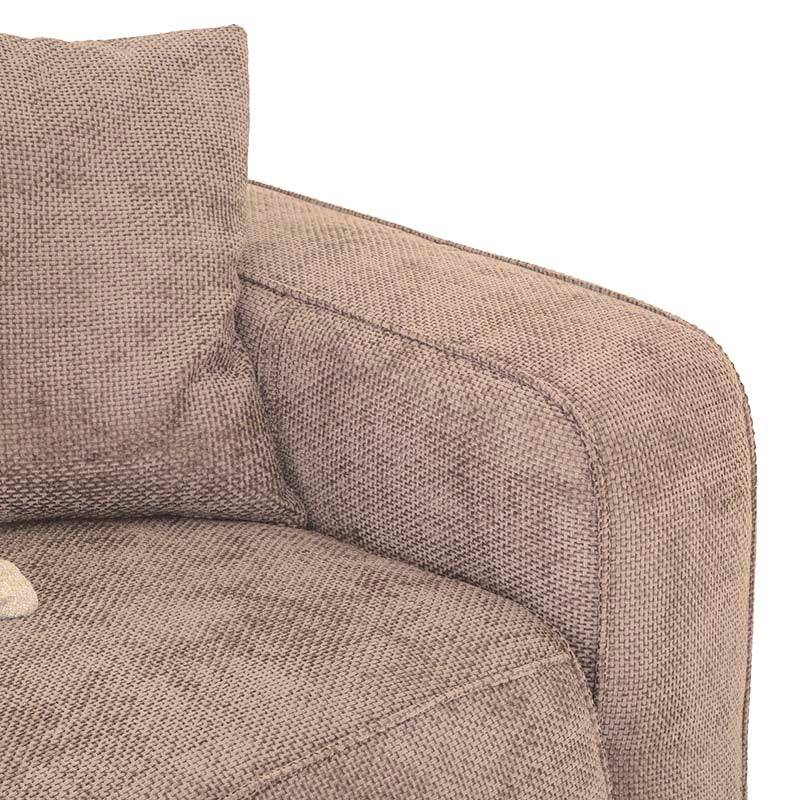 Sofá de sala beige Megan de Eureope, juego de 3 piezas con sillón lateral derecho, estilo moderno y cómodo.