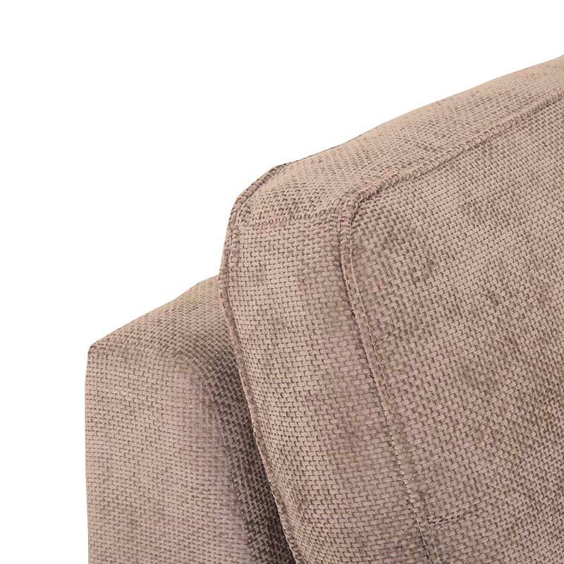 Sofá de sala Megan de 3 piezas en color beige, con sillón lateral derecho, estilo moderno y cómodo.