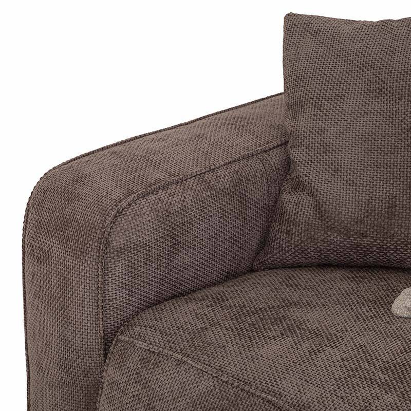 Sofá de sala Megan de 3 piezas en color beige, con sillón lateral izquierdo, para sala moderna y cómoda.